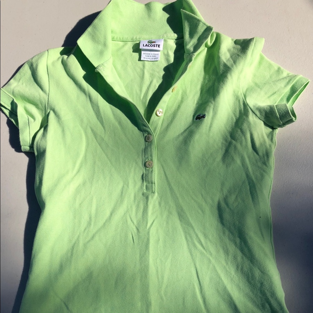 Light Green Lacoste Polo